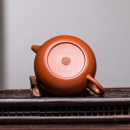 《桑扁》宜興紫砂壺工藝美術(shù)師手工大紅袍茶壺