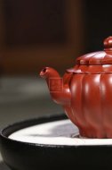 《菱韻花香》宜興紫砂壺手工工藝美術師大紅袍壺茶壺菱花茶具