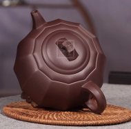 《井泉》宜興高級工藝美術師手工半月紫砂壺茶壺茶具紫泥