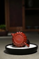 《菱韻花香》宜興紫砂壺手工工藝美術師大紅袍壺茶壺菱花茶具