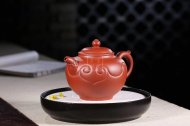 《如意祥龍》宜興純高級(jí)工藝美術(shù)師全手工紅皮龍紫砂壺宮燈茶具