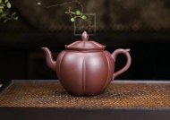 《荷趣》宜興紫砂壺助理工藝美術師手工茶壺茶具紫泥