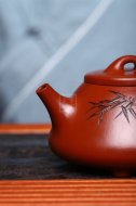 《子冶石瓢》宜興紫砂壺工藝美術師手工茶壺大紅袍石瓢