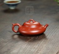 《扁玉》宜興紫砂壺助工純手工制100目朱泥收藏實(shí)用