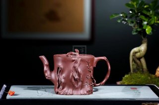 《高梅樁》宜興紫砂壺名家高級工藝美術師手工底槽青梅樁泡茶壺茶具  《高梅樁》宜興紫砂壺名家高級工藝美術師手工底槽青梅樁泡茶壺茶具