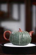 《南瓜》宜興紫砂壺工藝美術師手工茶壺茶具紫泥綠泥南瓜