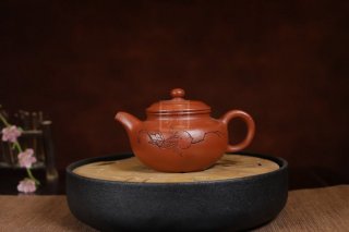 《仿古》宜興方把全手工紫砂壺朱泥  《仿古》宜興方把全手工紫砂壺朱泥