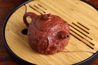 《靈芝供春》經(jīng)典紫砂壺供春宜興全手工工藝美術(shù)師泡茶壺茶具大紅袍  《靈芝供春》經(jīng)典紫砂壺供春宜興全手工工藝美術(shù)師泡茶壺茶具大紅袍