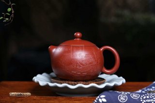 《西施壺》宜興助理工藝美術師手工紫砂壺大紅袍料茶壺西施茶具  《西施壺》宜興助理工藝美術師手工紫砂壺大紅袍料茶壺西施茶具