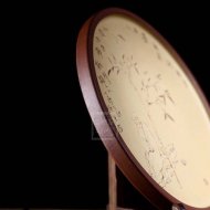 《僧人掛盤》宜興紫砂壺名家助理工藝美術師手工紫砂粉漿