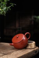 《玉潤》宜興紫砂壺助理工藝美術(shù)師純手工大紅袍泡茶壺茶具